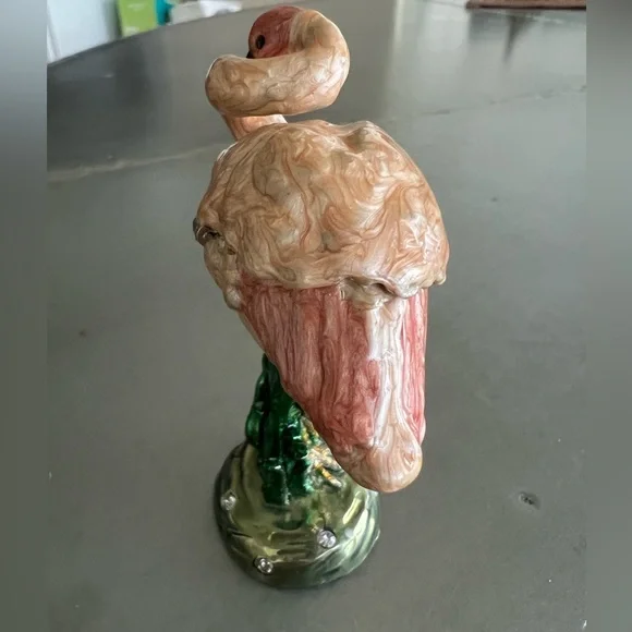 Jeweled flamingo trinket box/figurine - Picture 7 of 15